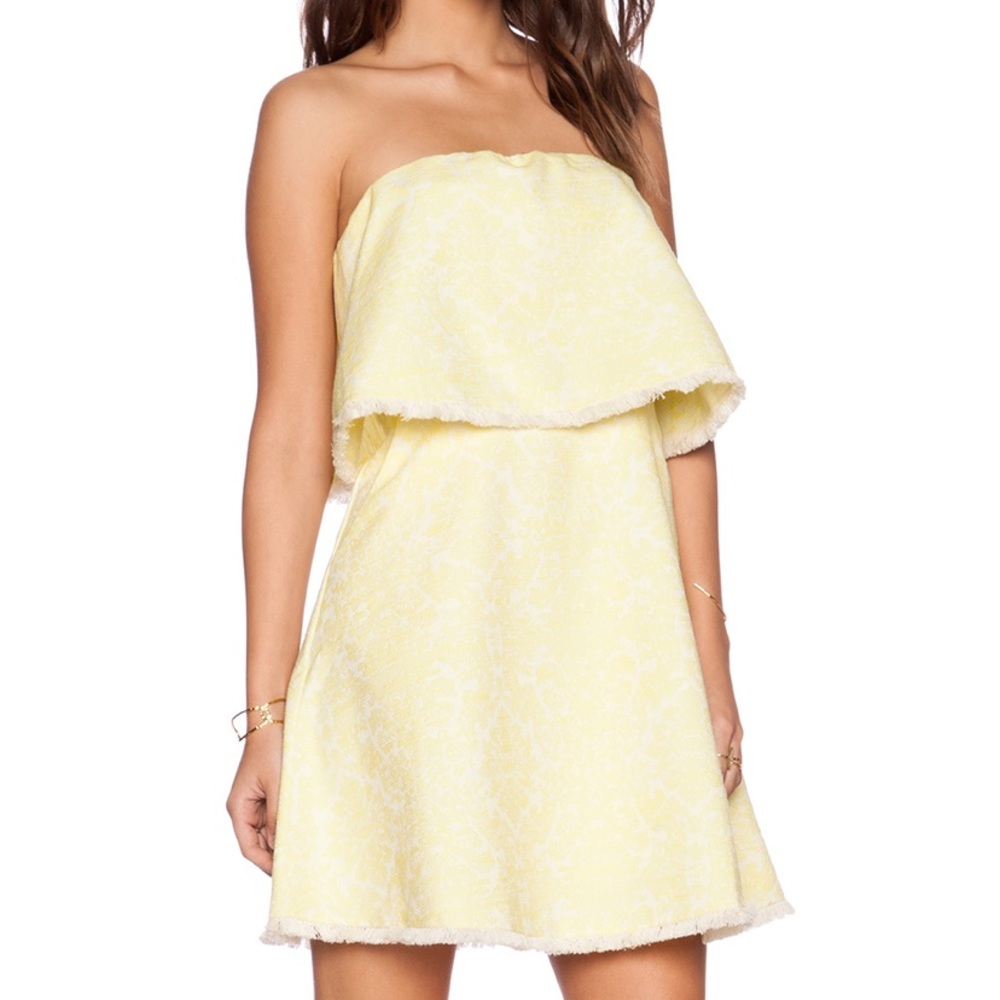 Jasper Strapless Dress in Citrine
Line & Dot
